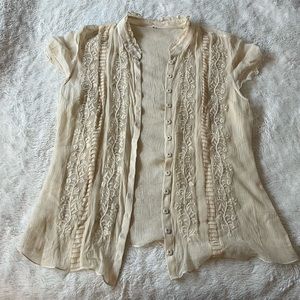Dainty Cream Blouse✨